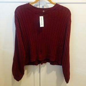 Pacsun Burgundy knit Sweater Size S
